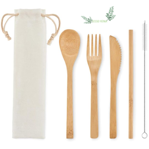 Juego de Cubiertos de Fibra de Bambú Ecológico y Sostenible / Juego de Cubiertos de Bambú de Eco2go Vietnam - Product Image 1