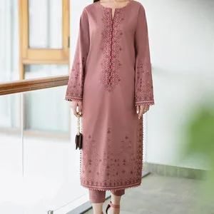 파키스탄 리넨 salwar kameez 인도 드레스 3 조각 잔디 드레스 2023 잔디 새로운 도착 인쇄 잔디를 착용 할 준비가 여성을위한