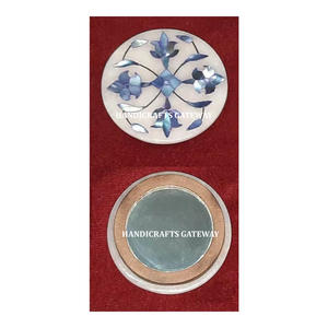 Miroir en nacre incrusté de marbre blanc pour cadeau d'affaires et fabricant et grossiste de décorations pour la maison au prix le moins cher - Product Image 1