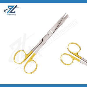 Ciseaux de pansement pour gaucher avec un arc noir 145mm courbé en acier inoxydable manuel certifié CE fabriqué au Pakistan - Product Image 2