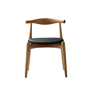 Chaises en cuir design minimaliste Salon Dossier Maison Salle à manger Chaises de salle à manger en bois massif-Landoi - Product Image 6