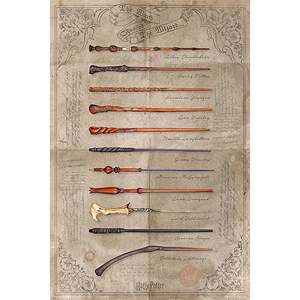 Affiche murale Harry Potter : La baguette magique choisit le sorcier, cadre noir, décoration murale - Product Image 3