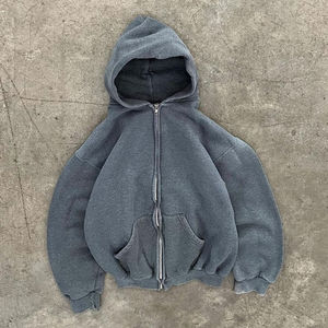 Sudaderas con Capucha de Invierno para Hombre 2026, con Cierre y Logotipo Personalizado, 100% Algodón, Corte Recortado, Unisex - Product Image 4