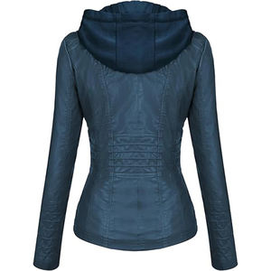 Veste de moto en cuir d'agneau véritable pour femmes de haute qualité, taille plus, fermeture éclair personnalisée, OEM, imperméable, respirante - Product Image 3