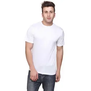 Qualité d'exportation T-shirt uni à manches courtes et col rond de couleur unie blanc et noir pour hommes du Bangladesh