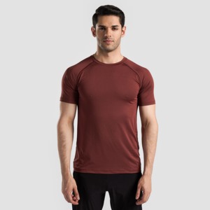 GA Power Tee in Maroon for Gym Workouts Fitness Apparel - Product Image 1