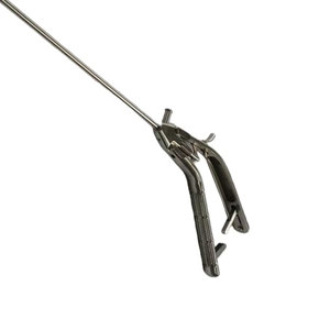 Porte-aiguille laparoscopique manuel professionnel en acier inoxydable argenté, forceps et ciseaux pour chirurgie générale, certifié CE, réutilisable - Product Image 5