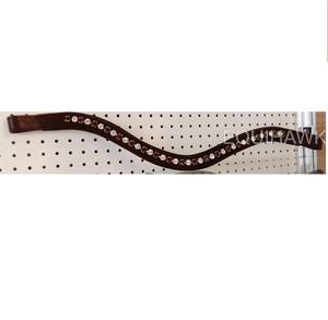 Haute Qualité Personnalisé Cheval En Cuir Brow Band À La Main Cristal Bling Western Équipement D'équitation Disponible Dans Toutes Les Tailles-Vente En Gros - Product Image 1