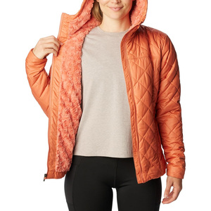 Veste en duvet pour femmes, ultra chaude, à capuche, avec option de personnalisation des couleurs du tissu, des tailles, de la marque et de la fabrication en marque blanche - Product Image 3