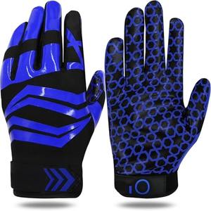 Gants de football américain élégants, confortables et résistants, avec poignées, logo personnalisé, design à doigts complets, sangle de poignet réglable - Product Image 6