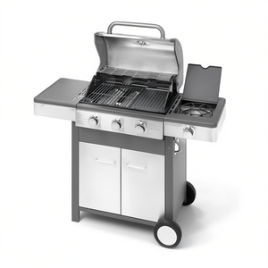 Parrilla de Barbacoa de Acero Inoxidable Indianapolis 4/B con Horno y Placa de Asar, Color Gris - Product Image 2