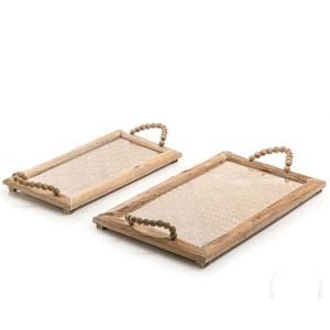 Bandeja de Bambú para Servir Té, Café y Desayunos, con Acabado Natural, Vajilla y Utensilios para Servir en Mesa, Uso en Catering - Product Image 5