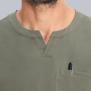 Female Medical <b>Scrub</b> <b>Top</b> Shirts Custom Made Workwear Medical Short Sleeve <b>Scrubs</b> Jersey <b>Tops</b> By Pakistan - Product Image 4