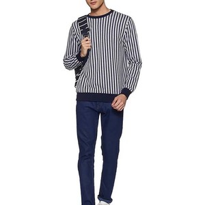 Impression par sublimation, design rayé, sweat-shirts à capuche pour hommes, deux tons, personnalisés - Product Image 4