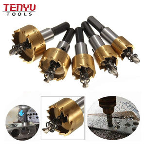 16-30 मिमी हॉट सेल टाइटेनियम लेपित हेस होल कटटर ड्रिल बिट सेट लकड़ी के प्लास्टिक नरम धातु स्टील ड्रिलिंग के लिए - Product Image 2