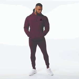 Vêtements de fitness et de course pour hommes, ensemble de vêtements de sport, sweats à capuche et pantalons de survêtement, vêtements d'entraînement pour hommes, vente en gros - Product Image 1