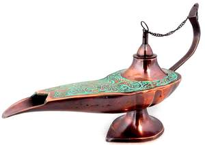 Home Decor Present the New Brass Aladdin Chirag Genie <b>Lamp</b> <b>Burner</b> exporter Antique Vintage Design <b>Oil</b> <b>Lamp</b> Fully Functional - Product Image 2