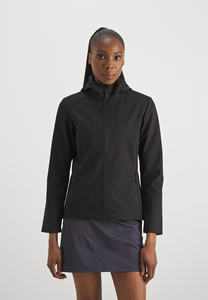Veste Bornberg à capuche pour femmes noires à logo personnalisé de qualité supérieure Veste softshell à manches longues et coupe-vent pour la course à pied Vestes d'extérieur à prix d'usine - Product Image 6