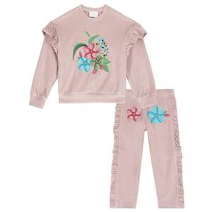Women's Embroidered Tracksuit Custom Velour Tracksuit For Womens Zip Up <b>Fleece</b> Tracksuit - Product Image 1