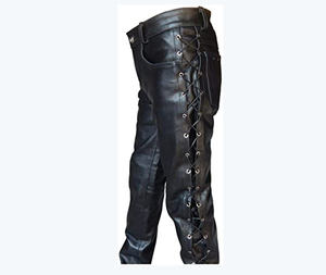 Pantalones de cuero de los hombres de moda Slim & Soft PU Pantalones rectos Cintura alta Estilo casual Servicio OEM disponible - Product Image 3