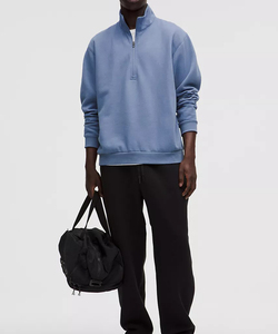 Cárdigan ajustado de punto de algodón para hombre con media cremallera y cuello de solapa, sudadera recortada elegante de manga larga, tendencia Otoño Invierno 2025 - Product Image 6