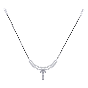 Conjunto de Mangalsutra de Plata de Ley Chapada en Oro con Cadena Ajustable de 43 cm, 50 Piedras de Circonia Cúbica, Peso de 7.0 g - Product Image 2