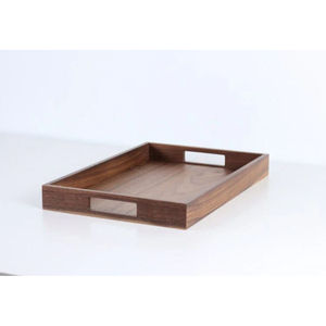 Bandeja para servir comida de artículos de Hotel más vendida, suministros clásicos para Hotel en casa, bandeja para servir comida con asas recortadas, bandeja decorativa - Product Image 4