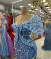 Robe de soirée formelle vintage grande taille 2026 en satin, coupe droite, ornée de perles et de cristaux, motif dentelle, haute qualité