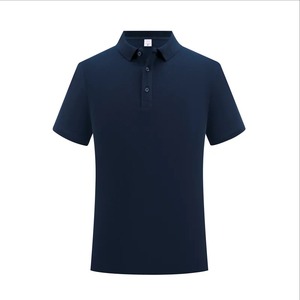Polo en tricot de coton décontracté de grande et grande taille pour hommes, vêtements respirants à motif de broderie uni - Product Image 6
