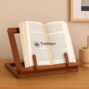 Soporte de Lectura de Madera Pulida de Primera Calidad para Libros y Tabletas, Decoración Coleccionable de Arte para el Hogar y la Oficina, Tradebyd - Product Image 1