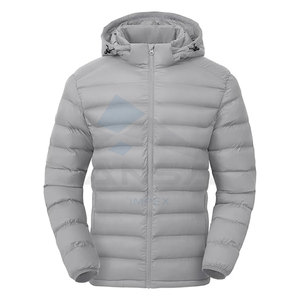 Veste matelassée légère pour homme Manteau d'hiver isolé avec capuche amovible Couche extérieure 3 saisons pour voyage ski camping OEM - Product Image 1