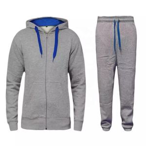 Chándal liso para hombre, Conjunto de sudadera con capucha y logotipo personalizado, chándal informal de poliéster para adultos, otoño - Product Image 4