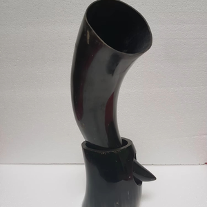 Viking Natural Animal <b>Drinking</b> Horn <b>Stand</b> Eco-Friendly Organic Material Custom Size Polished Brown Holder High Quality Custom - Product Image 4
