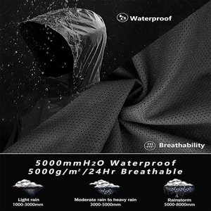 Combinaison de pluie imperméable ignifuge à capuche avec poches pour vêtements de travail unisexe - Product Image 2