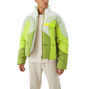 Chaqueta de Burbuja de Lona Hecha a Medida con Cuello Alto para Hombre, Chaqueta Impermeable de Invierno con Logotipo Frontal, Precio al por Mayor, Fabricada en Pakistán - Product Image 6