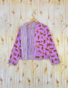 เสื้อแจ็กเก็ตผ้าควิลท์สำหรับผู้หญิงอินเดียเสื้อแจ็กเก็ตมีกระดุมลายดอกไม้ใส่ได้ทุกฤดูระบายอากาศได้ดี - Product Image 6