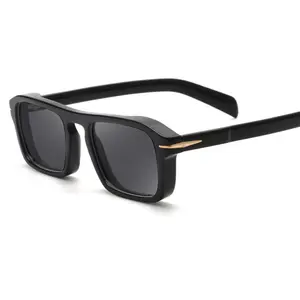 UV400 렌즈 편광 선글라스 남성 여성 광장 두꺼운 Widen 사원 안경 광학 프레임 아세테이트 편광 렌즈 안경