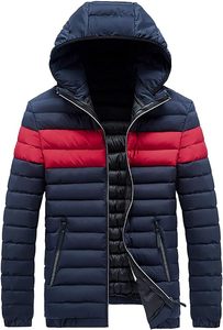 <b>Men's</b> Premium Quality Reversible Winter <b>Jacket</b> New Fashion Waterproof Zipper Closure Padded Coat Hood Denim Embroidered 100% - Product Image 3