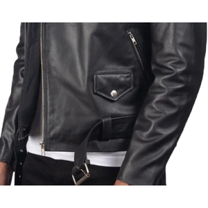 Chaqueta de Invierno Original de Cuero Genuino Ecológico para Hombre, Cuello Alto, Impermeable, Resistente al Viento, OEM de Alta Calidad, Personalizable - Product Image 6