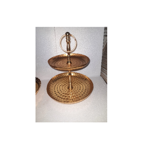 ชุดขาตั้งเค้กของหวานทองเหลืองสำหรับวางบนโต๊ะสำหรับวางขนมหวานเค้กขนมหวานแบบเรียบง่ายและใช้ทำด้วยมือ - Product Image 3