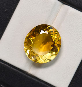 Lab Dark Yellow Sapphire Oval <b>Gemstone</b> 11.25 Cts Flawless Deep Golden Sapphire 18X16.5 mm <b>Loose</b> <b>Gemstone</b> For Jewelry Makings - Product Image 3