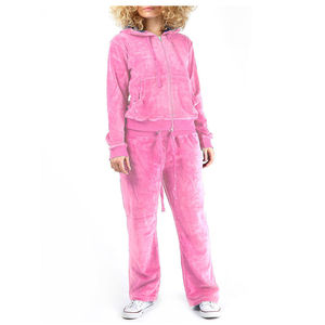 Ensemble de survêtement en velours pour femmes décontracté imprimé sur mesure avec jogging et survêtement 100% coton - Product Image 6