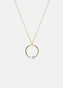 Minimalist Stylish Jewelry Customize Dainty Long Stainless Steel 18K Gold Hammered Texture Disc <b>Moon</b> Pendant Choker Necklace - Product Image 3