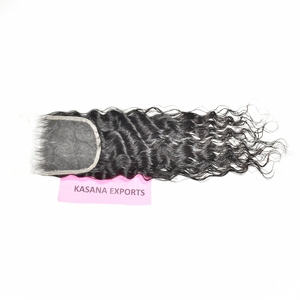 Vente en gros d'extensions de cheveux humains non traitées 5*5 fermeture aucune cuticule alignée traitement temple indien fabrique - Product Image 2