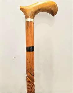 Canne de marche en bois faite à la main de haute qualité en gros - Design moderne, toucher réel, options personnalisées pour la vente au détail et l'exportation - Product Image 1