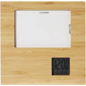 นาฬิกาตั้งโต๊ะอัจฉริยะ Sasa Bamboo พร้อมกรอบรูปอเนกประสงค์ที่ยั่งยืน - Product Image 5