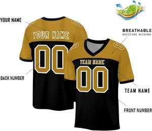 Camisetas de fútbol de manga corta personalizadas OEM, malla de poliéster de secado rápido, transferencia térmica impresa, nombre del equipo, Logo, números con rayas - Product Image 4