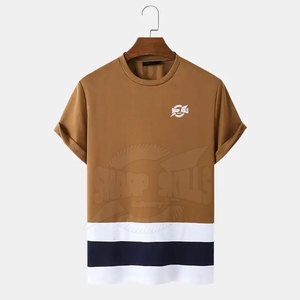 Nueva camiseta duradera de secado rápido con estampado deportivo para hombre, tela de punto de poliéster de diseño sólido en color blanco - Product Image 1