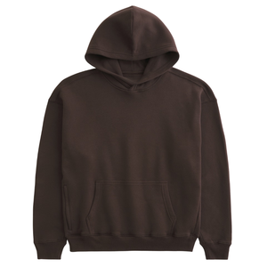 Sudadera con capucha marrón Lisa para hombre, jersey de lana de gran tamaño, ropa de calle informal, sudadera cálida con capucha de invierno para deportes al aire libre, venta de moda - Product Image 1