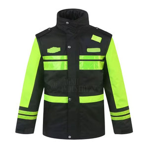 Chaqueta de Seguridad de Invierno Ligera e Impermeable con Capucha Reflectante y Logotipo Frontal para Hombre, Ropa de Trabajo - Product Image 1